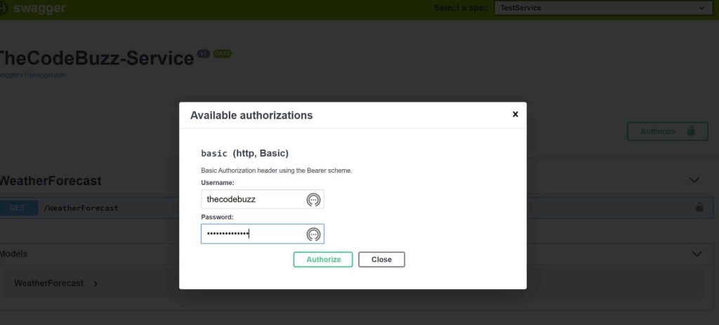 Basic Authentication using OperationFilter in SwaggerOpenAPI ASPNET Core