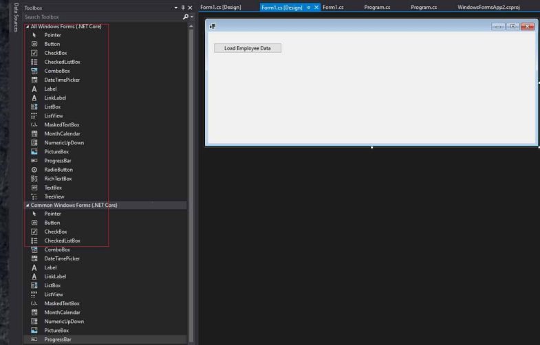 Bind Data To Windows Forms DataGridView Control .NET Core | TheCodeBuzz