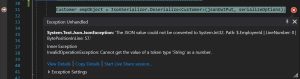 System.Text.Json The JSON value could not be converted to System.Int32