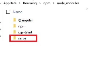 React serve The term'serve' is not recognized as the name of a cmdlet