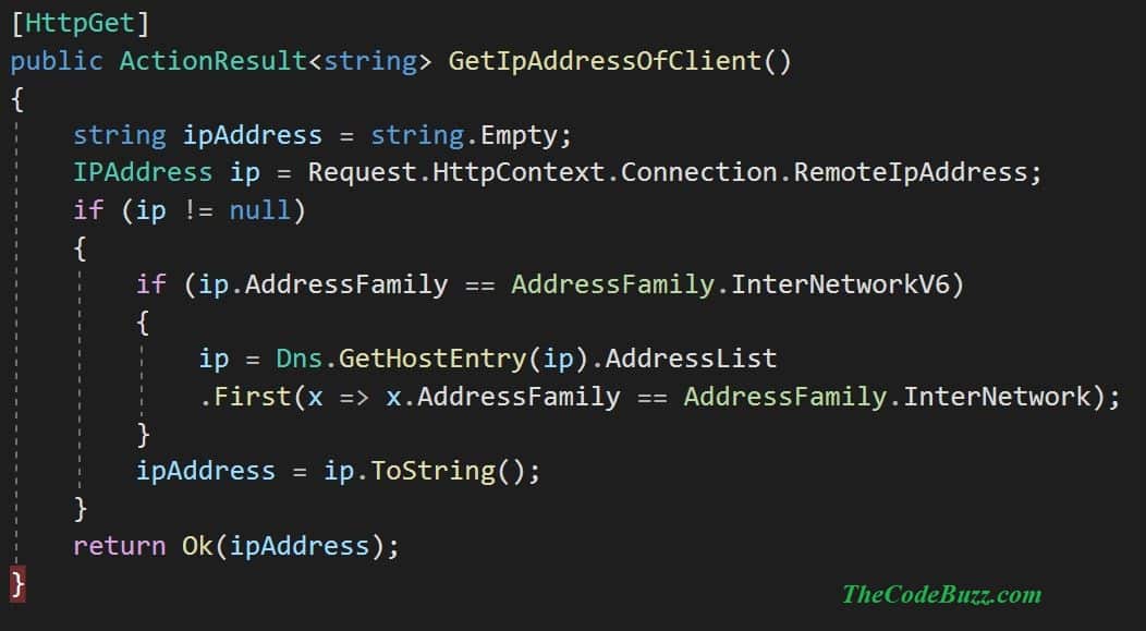 get ip address from request c#