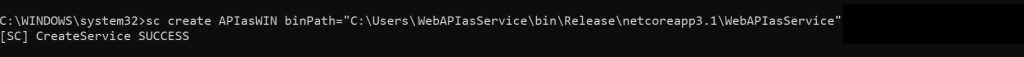 Using ASPNET Core API as Windows service UseWindowsService 3