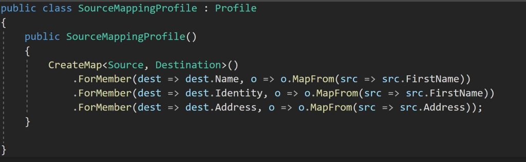 Automapper C Console example