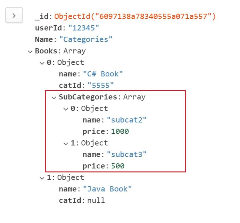 Mongodb C Insert Elements Into A Nested Array Thecodebuzz