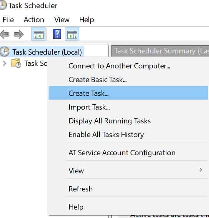 schedule powershell script task scheduler