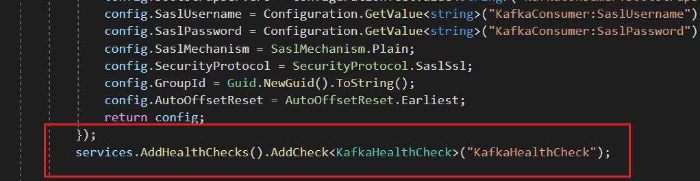 How to check kafka health in C NET