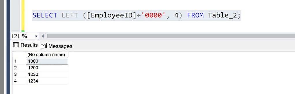 SQL Pad left and right 